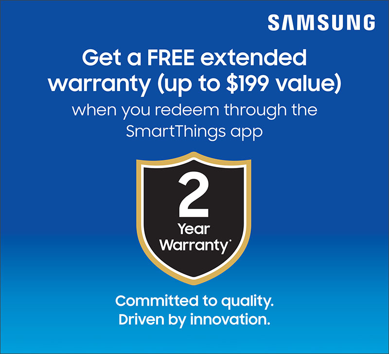 Samsung Receive Additional 1 Year Warranty