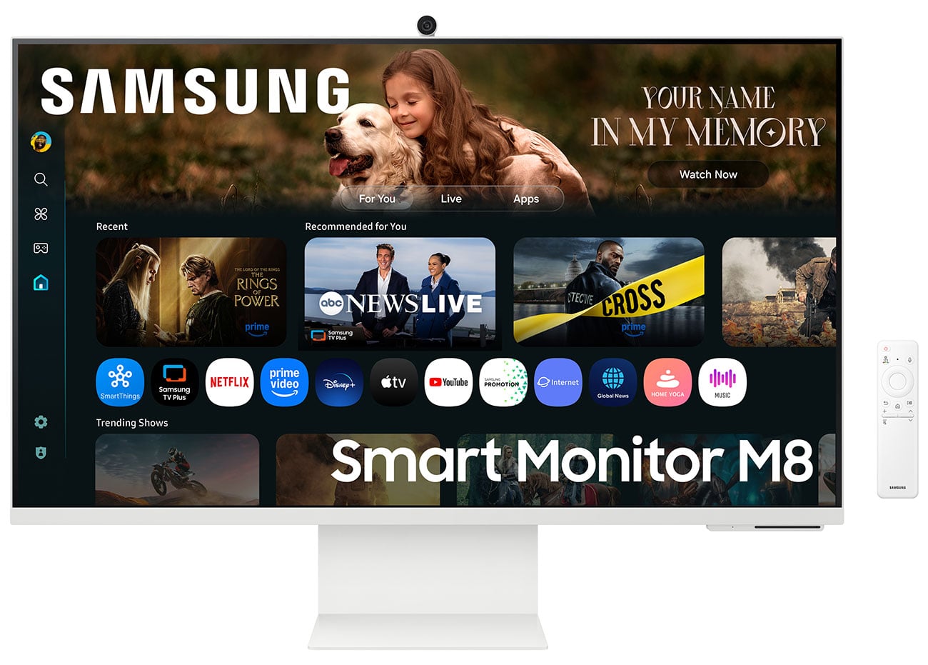 Front View of Samsung Smart Computer Monitor