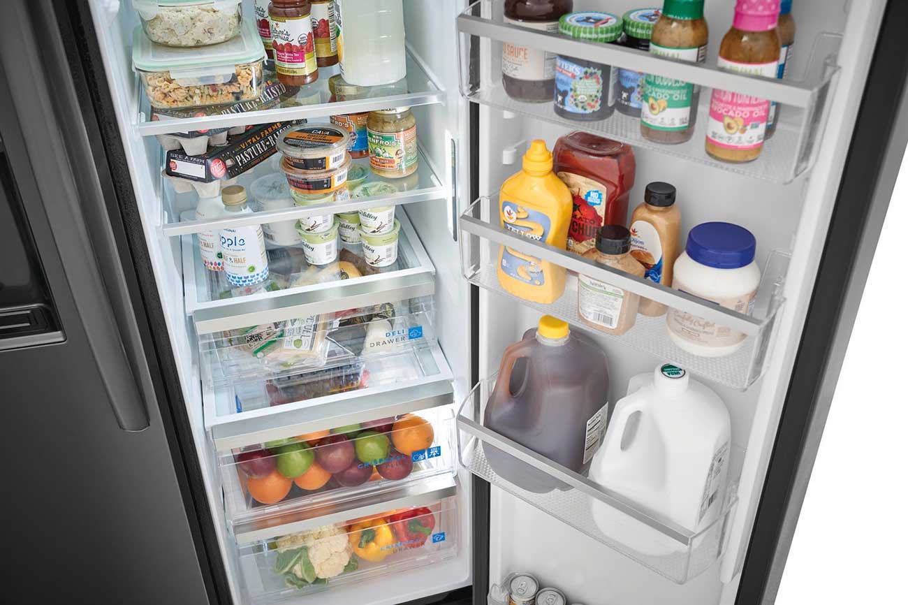 Door Bins View of Frigidaire Refrigerator

