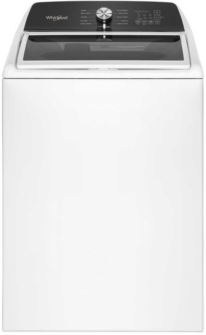 Front main view of Whirlpool Top Load Washer in White
