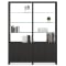 BDI Linea 64" Charcoal Stained Ash 2-Shelf System