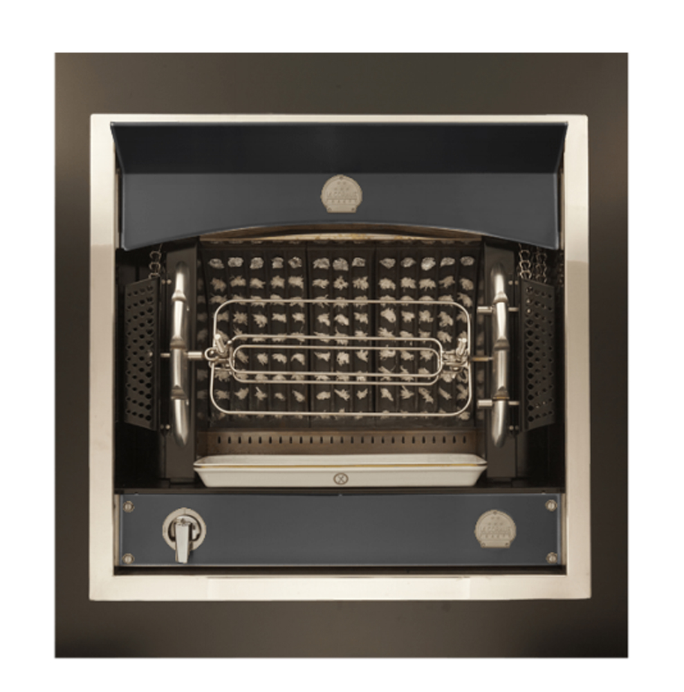 La Cornue Matte Black With Brushed Nickel Trim Flamberge Rotisserie