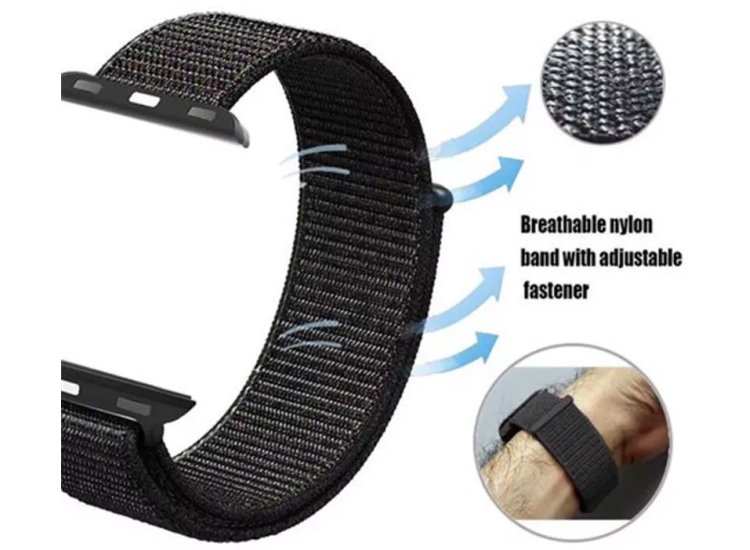 Abt 42/44/45/46/49mm Nylon Apple Watch Sport Loop Band Storm Gray - FAB45MMGRAY