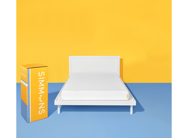 Top-down view of a white mattress with a lightweight ergonomic shape, designed for adjustable bases.