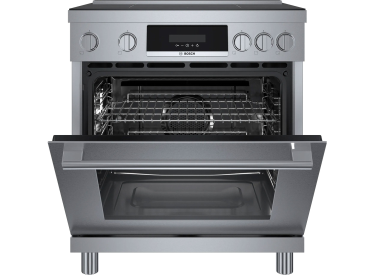 Bosch 800 Series 30 In. Stainless Steel Industrial Style Induction Range - HIS8055U