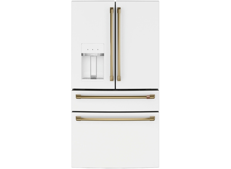 Cafe Brushed Brass Refrigeration Handle Kit - CXQB4H4PNCG