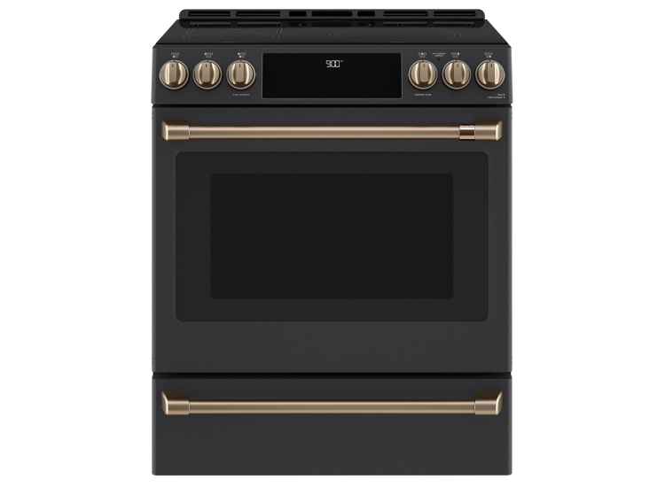 Cafe Brushed Bronze Front Control Induction Knobs And Handles - CXFCHHKPMBZ