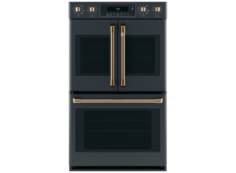Cafe Brushed Bronze French Door Handles, 30" Handle & Knobs - CXWDFHKPMBZ