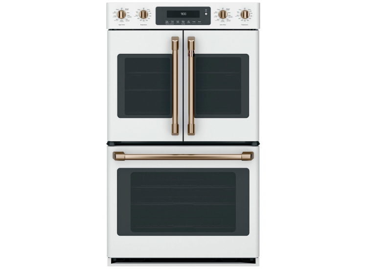 Cafe Brushed Bronze French Door Handles, 30" Handle & Knobs - CXWDFHKPMBZ