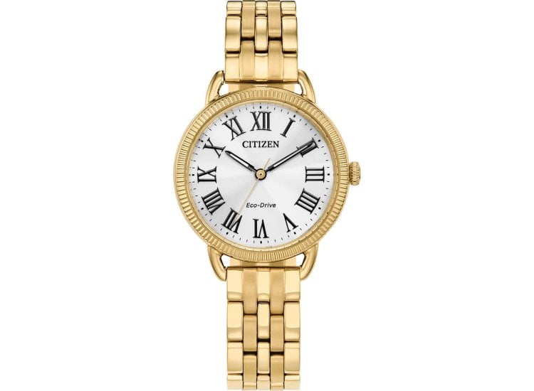 Citizen Eco-Drive Classic Gold SS Bracelet Watch EM1052-51A