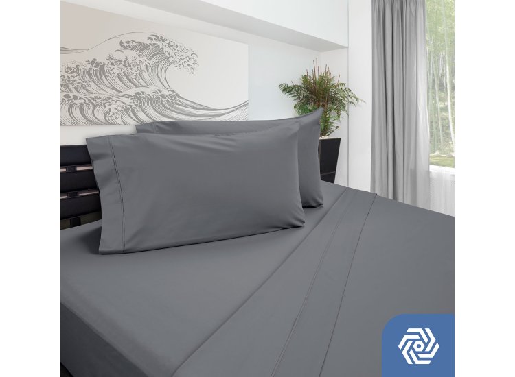 DreamFit DreamChill Bamboo Gray Queen Sheet Set FFBB004754Q5