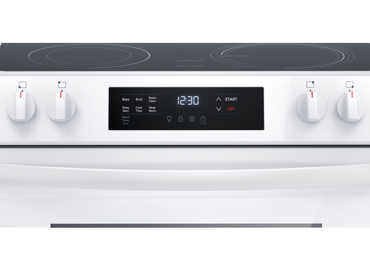 Frigidaire FCFE3062AW 30 In. White Front Control Electric Range | Abt