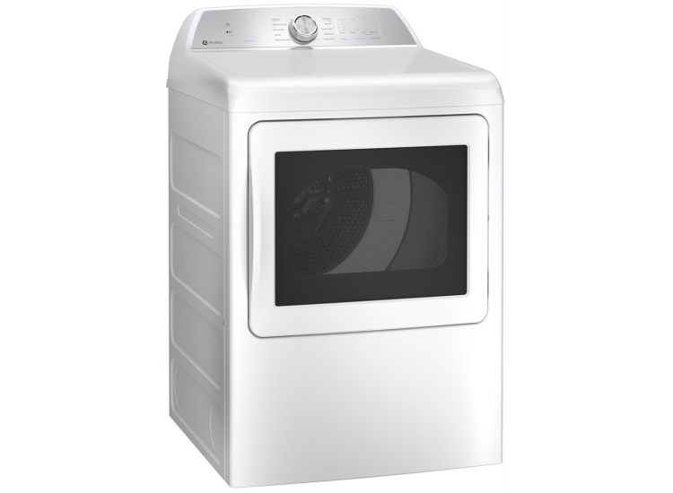 GE Profile 7.4 Cu. Ft. White Gas Dryer With Sanitize Cycle And Sensor Dry - PTD60GBSRWS