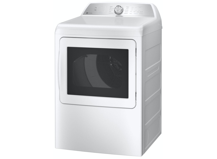 GE Profile 7.4 Cu. Ft. White Gas Dryer With Sanitize Cycle And Sensor Dry - PTD60GBSRWS