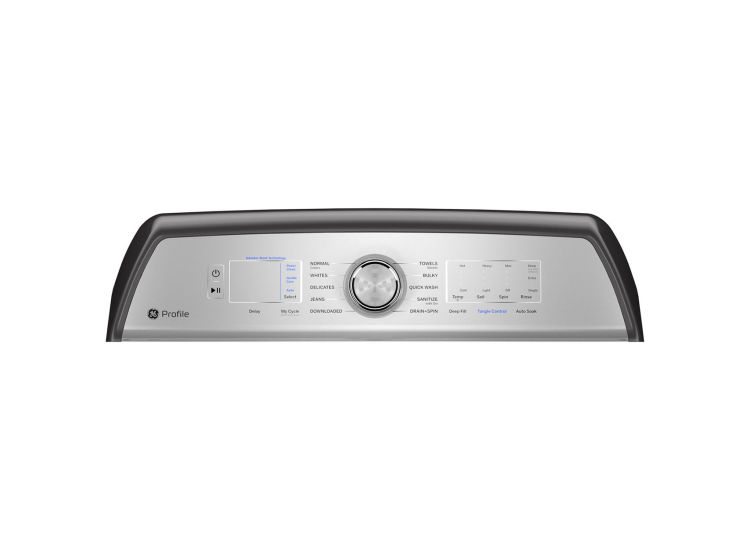 GE Profile 5 Cu. Ft. Diamond Grey Washer With Smarter Wash Technology And FlexDispense - PTW600BPRDG