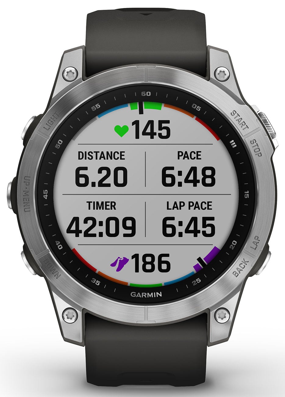 Garmin fenix 7 Watch, Silver W/ Graphite Band - 010-02540-00 010 02540 35