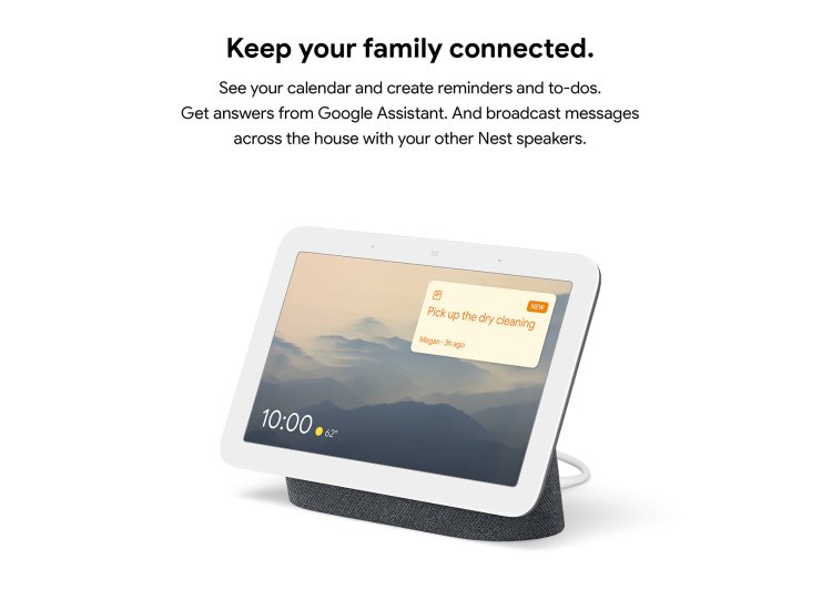 2nd Generation Google Home Hub Feature Google Nest Hub (2nd Gen