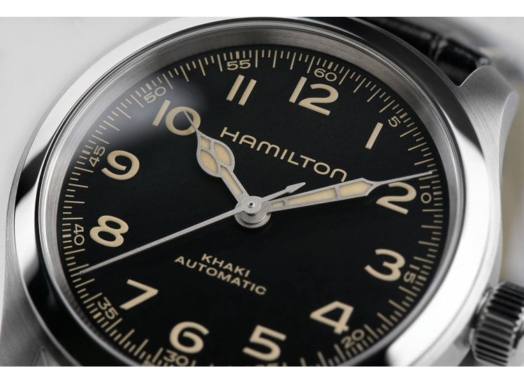 Hamilton Khaki Field Murph Black Dial Leather 38mm Watch H70405730