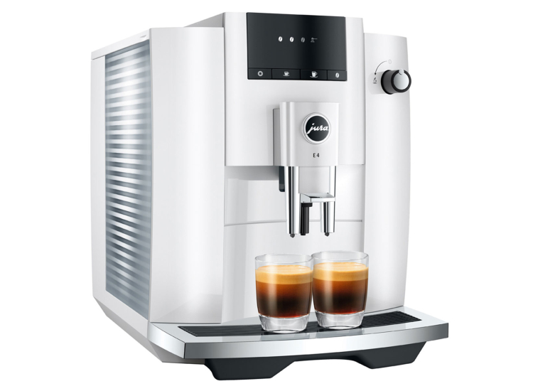 Jura E4 Piano White Automatic Coffee & Espresso Machine - 15560