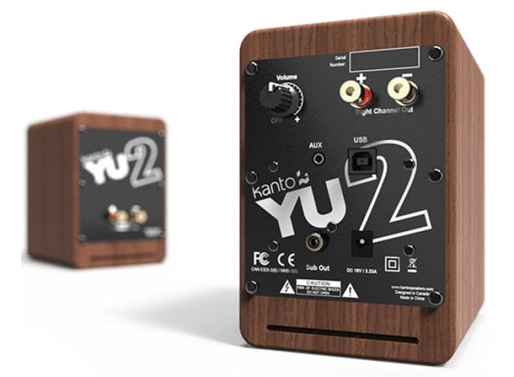 Kanto YU2 Powered Walnut Desktop Speakers - YU2WALNUT | Abt