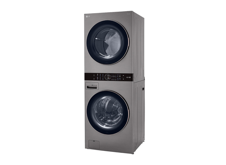 LG 27" Graphite Steel WashTower With Center Control Single Unit Front Load 4.5 Cu. Ft. Washer & 7.4 Cu. Ft. Gas Dryer Combo - WKG101HVA