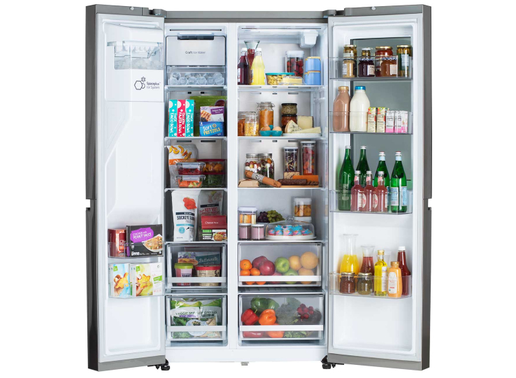 LG 27 Cu. Ft. Side By Side Refrigerator 36-Inch Wide in PrintProof Stainless Steel - LRSOS2706S