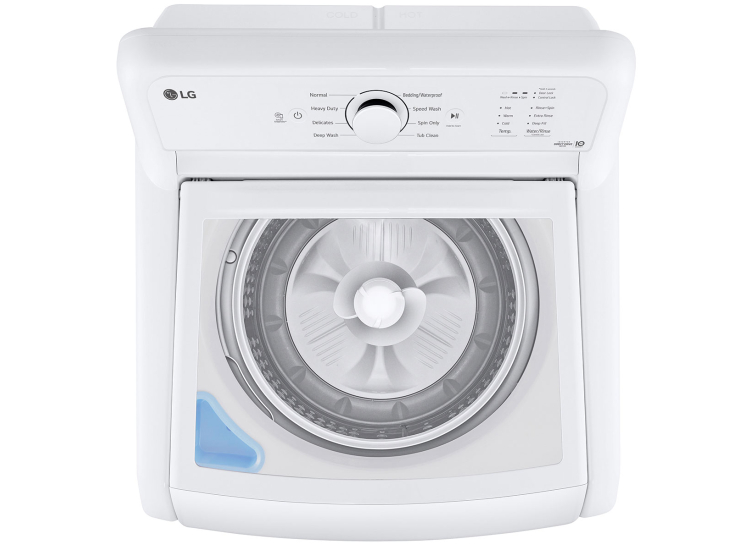 LG Top Load Washer 4.1 Cu. Ft. With Agitator And SlamProof Glass Lid in White - WT6105CW