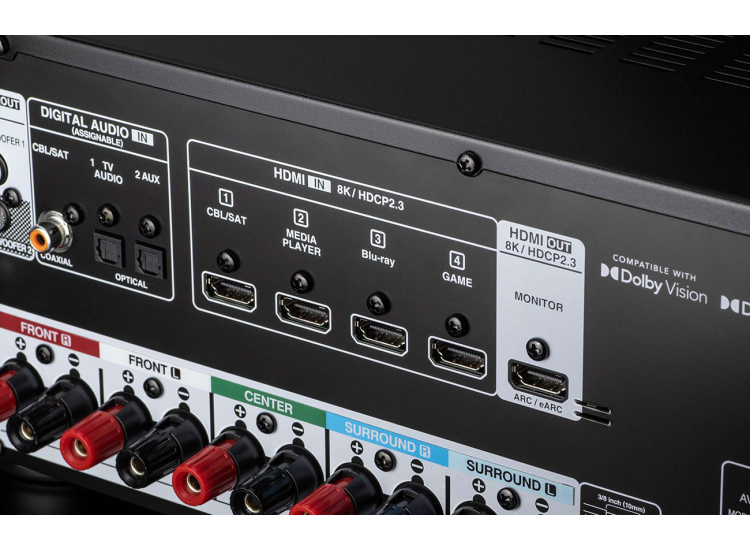 Denon 5.2-Channel Black 8K A/V Receiver - AVRS570BT