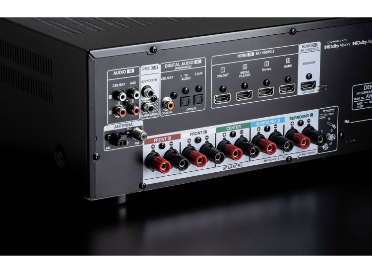 Denon 5.2-Channel Black 8K A/V Receiver - AVRS570BT