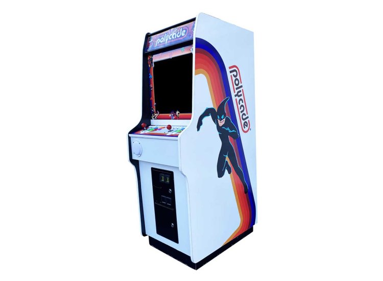 Polycade Retro White Stripes Arcade Machine Retro Abt Polycade Retro White Stripes Arcade Machine Retro Abt
