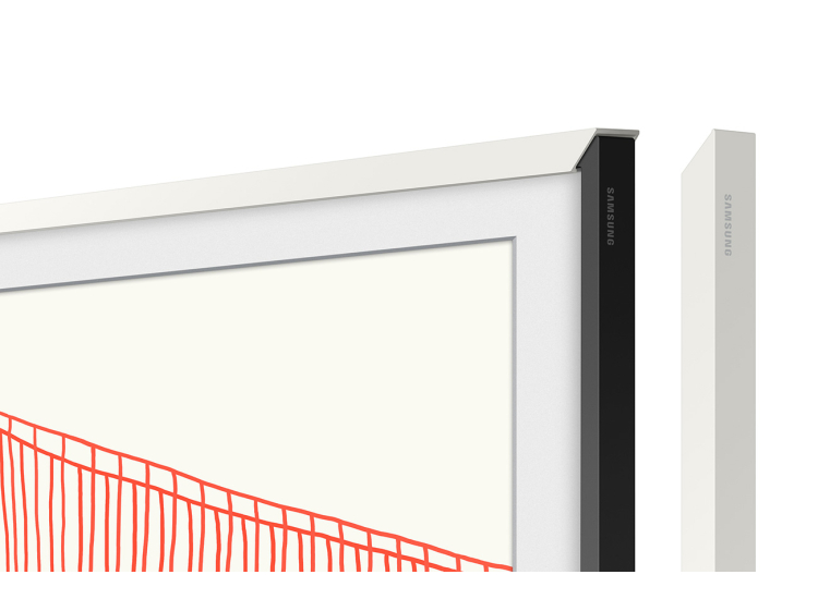 Samsung (2021) 65" The Frame Customizable Bezel In Modern White - VG-SCFA65WTBZA