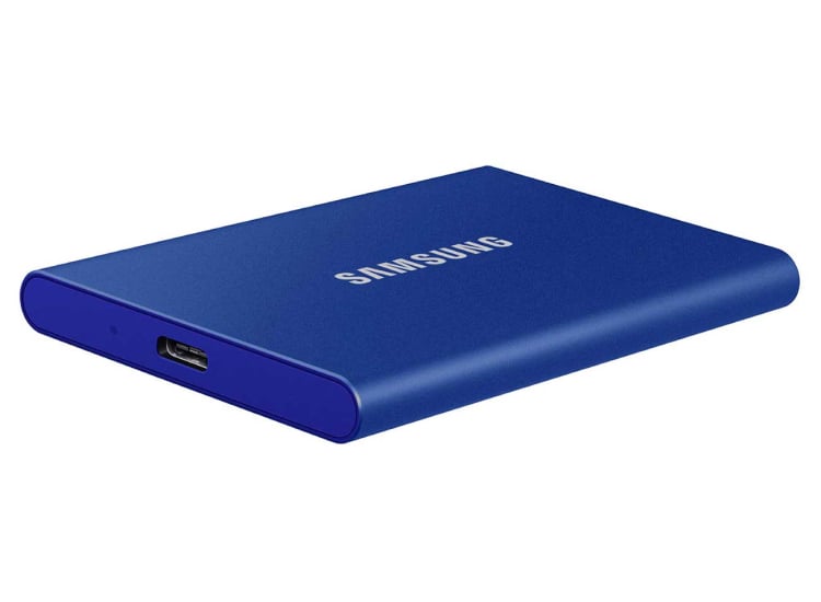 Samsung 2TB T7 USB 3.2 Blue Portable SSD - MU-PC2T0H/AM