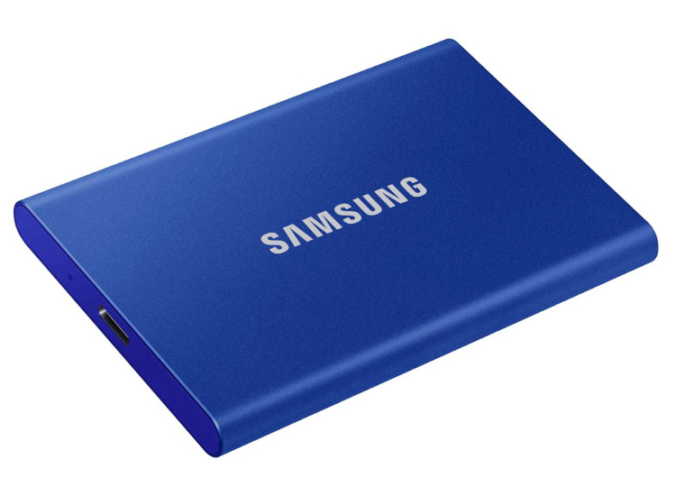 Samsung 2TB T7 USB 3.2 Blue Portable SSD - MU-PC2T0H/AM