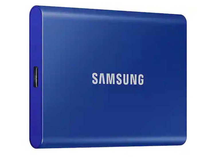 Samsung 2TB T7 USB 3.2 Blue Portable SSD - MU-PC2T0H/AM