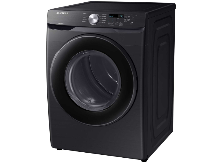 Samsung 7.5 Cu. Ft. Fingerprint Resistant Black Stainless Steel Electric Dryer With Sensor Dry - DVE45T6000V/A3