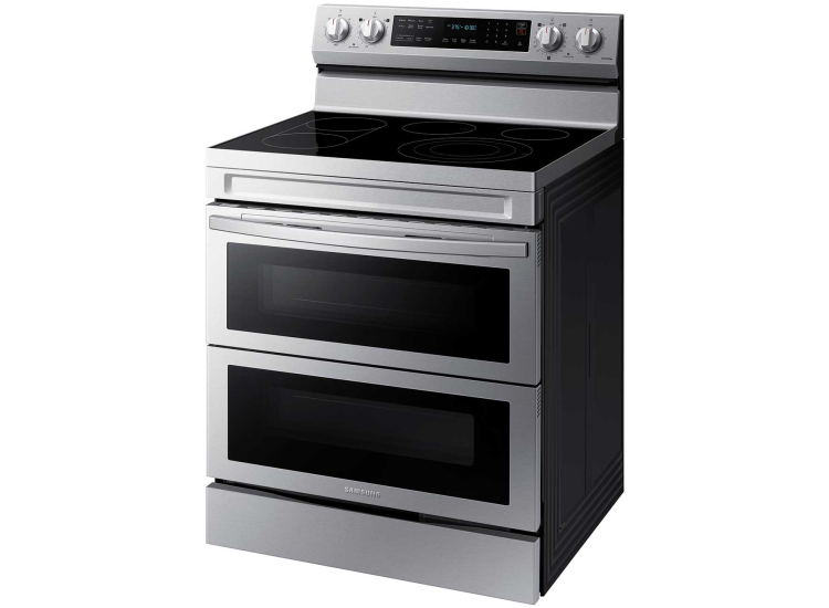 Samsung 6.3 Cu. Ft. Fingerprint Resistant Stainless Steel Smart Freestanding Electric Range With Flex Duo, No Preheat Air Fry & Griddle - NE63A6751SS/AA