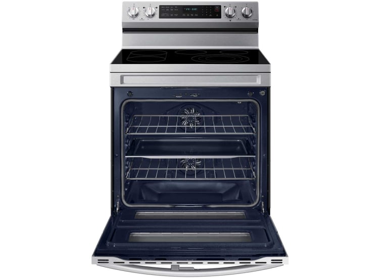 Samsung 6.3 Cu. Ft. Fingerprint Resistant Stainless Steel Smart Freestanding Electric Range With Flex Duo, No Preheat Air Fry & Griddle - NE63A6751SS/AA