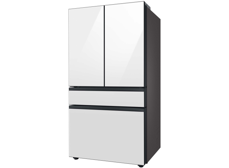 Samsung 29 Cu. Ft. Bespoke 4-Door French Door Refrigerator With Beverage Center 36-Inch Wide in White Glass - RF29BB860012AA