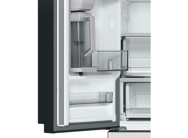 Samsung Bespoke 30 Cu. Ft. 3-Door French Door Refrigerator 36-Inch Wide ADA in White Glass - RF30BB620012AA