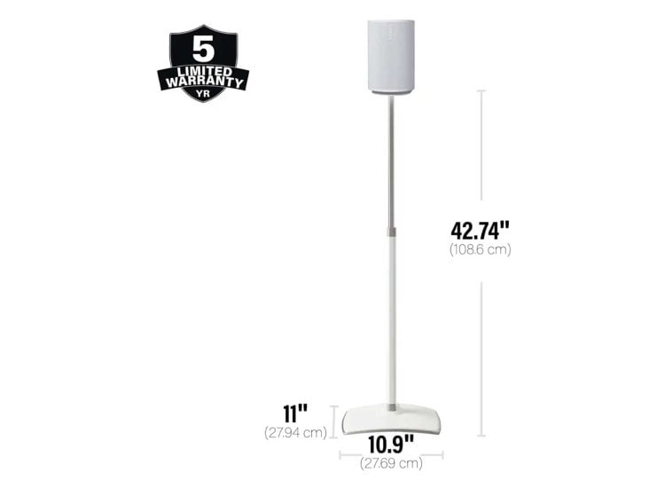 Sanus Height Adjustable Stand For Sonos Era 100 WSSE1A1W2 Abt