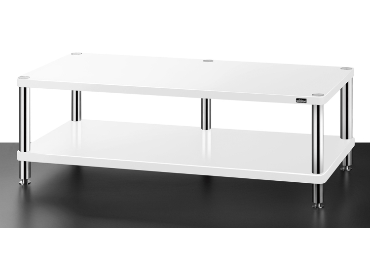 Solidsteel Rack High-End Design for TVs in Gloss White - HW2LWH