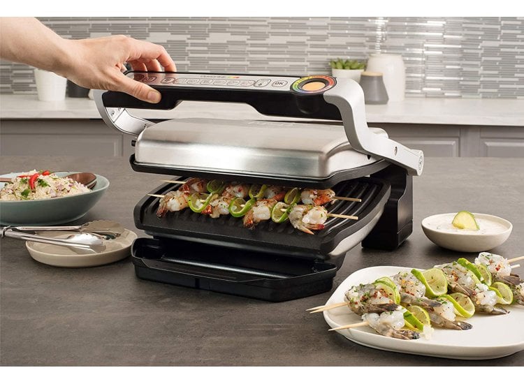 T-Fal OptiGrill Stainless Electric Grill GC712D54