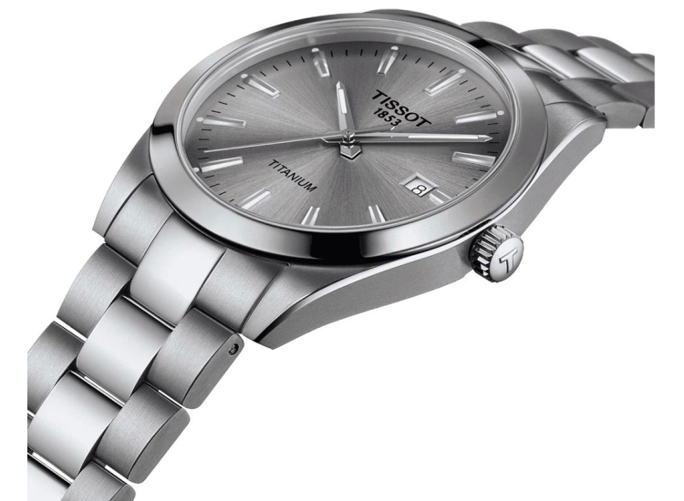 Tissot Gentleman Titanium Grey Dial Titanium Watch, 40mm - T1274104408100