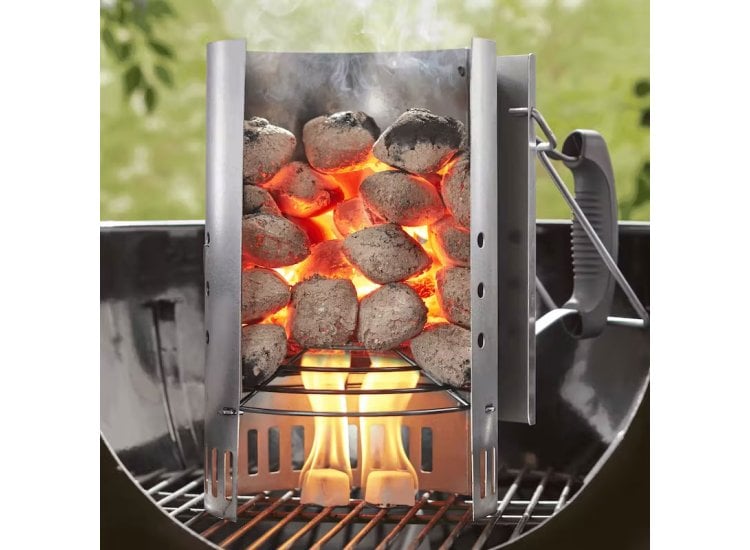 Charcoal Chimney Starter Weber Grill Cubes Cubes Chimney Starter