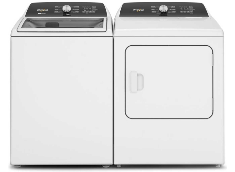 Whirlpool 4.7-4.8 Cu. Ft. White Top Load Washer With 2 In 1 Removable Agitator - WTW5057LW