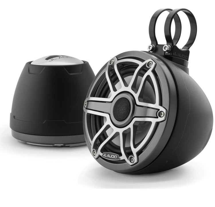 Large image of JL Audio M6 Series 6.5" Matte Black Marine Enclosed Coaxial Speaker System (Pair)