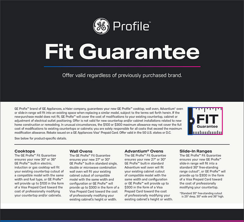 GE Profile Fit Guarantee