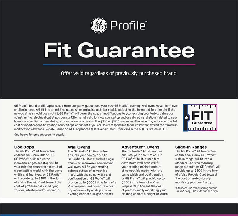 GE Profile Fit Guarantee