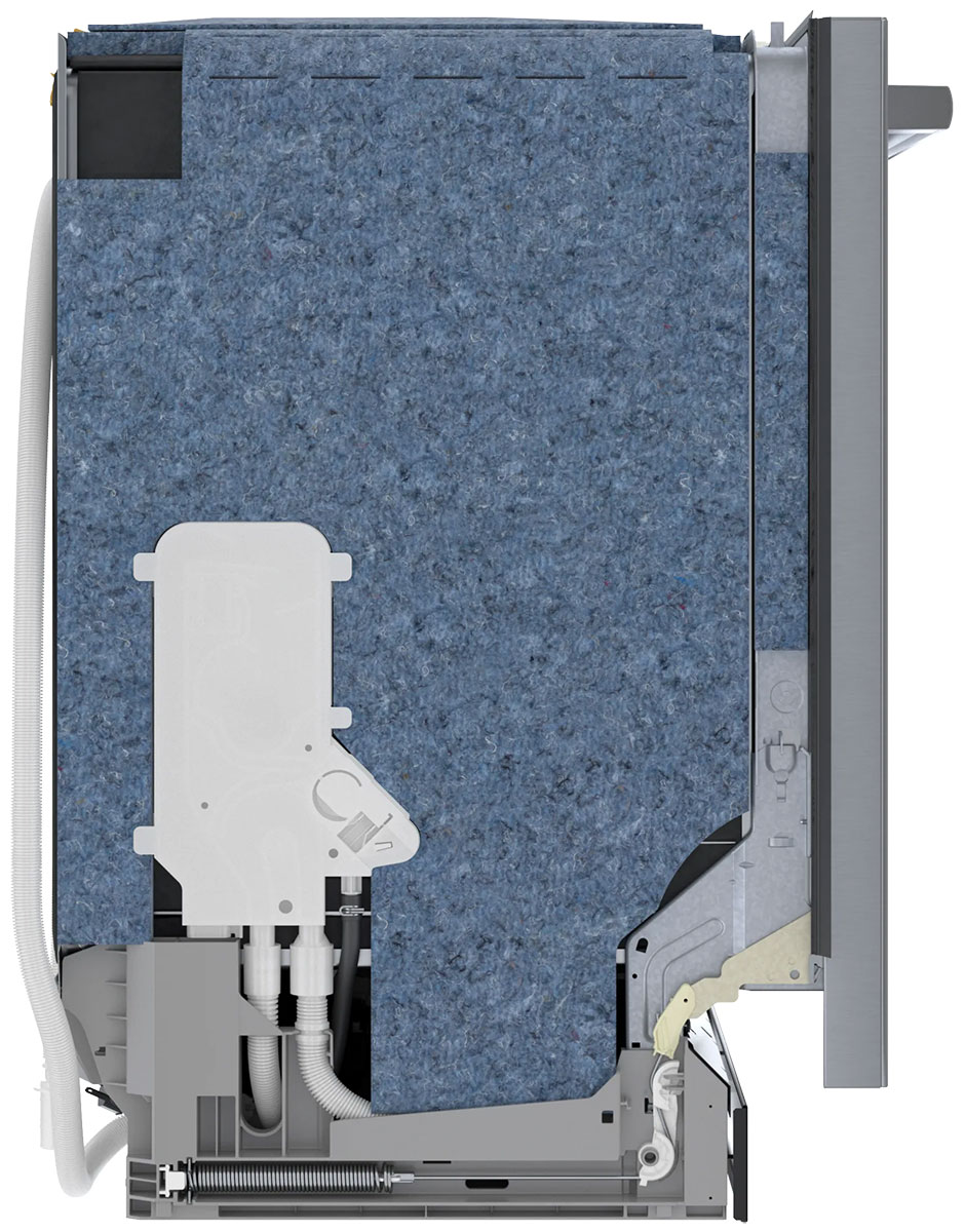 Left-side view of dishwasher.