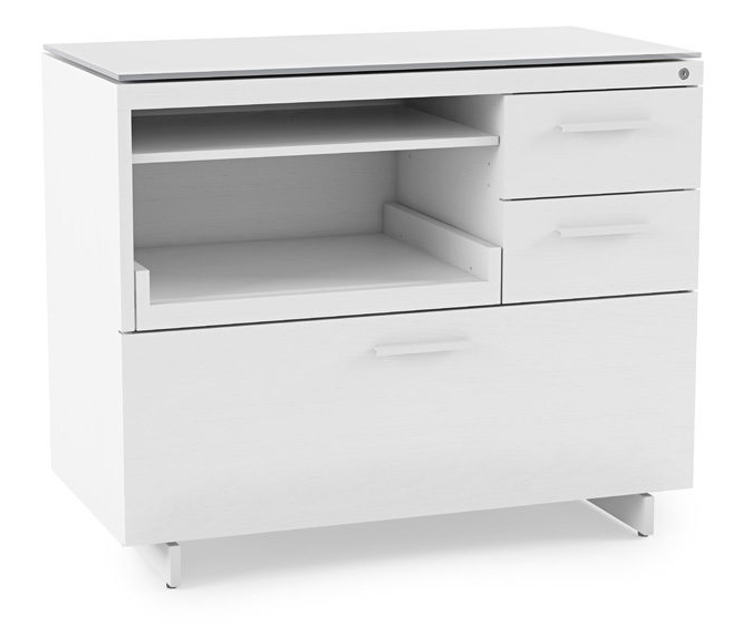 BDI Centro 6417 Satin White File Multifunction Cabinet
